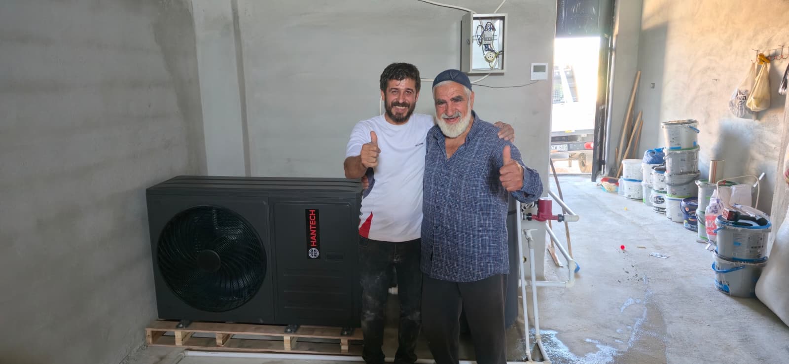 Hantech ısı pompası teslimatı ve müşteri memnuniyeti